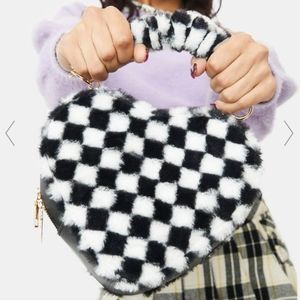 Faux heart purse
